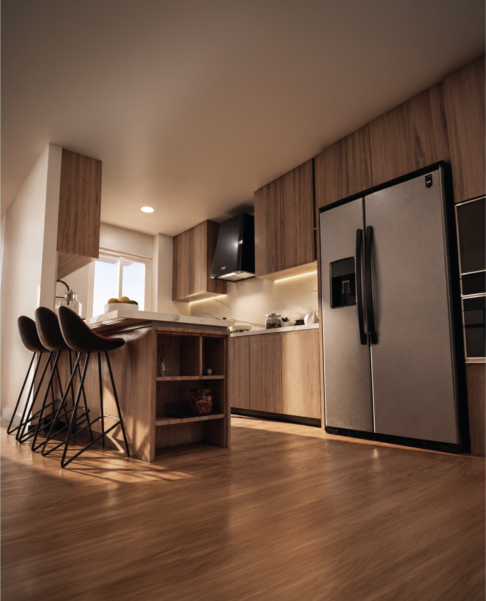 Cocina de Estilo Kitchenette Moderno
